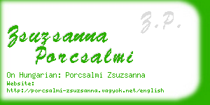 zsuzsanna porcsalmi business card